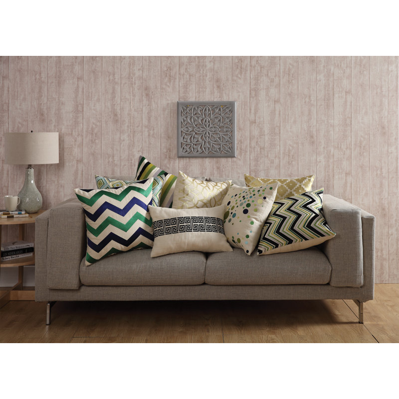 Coussin en lin lightning, vert