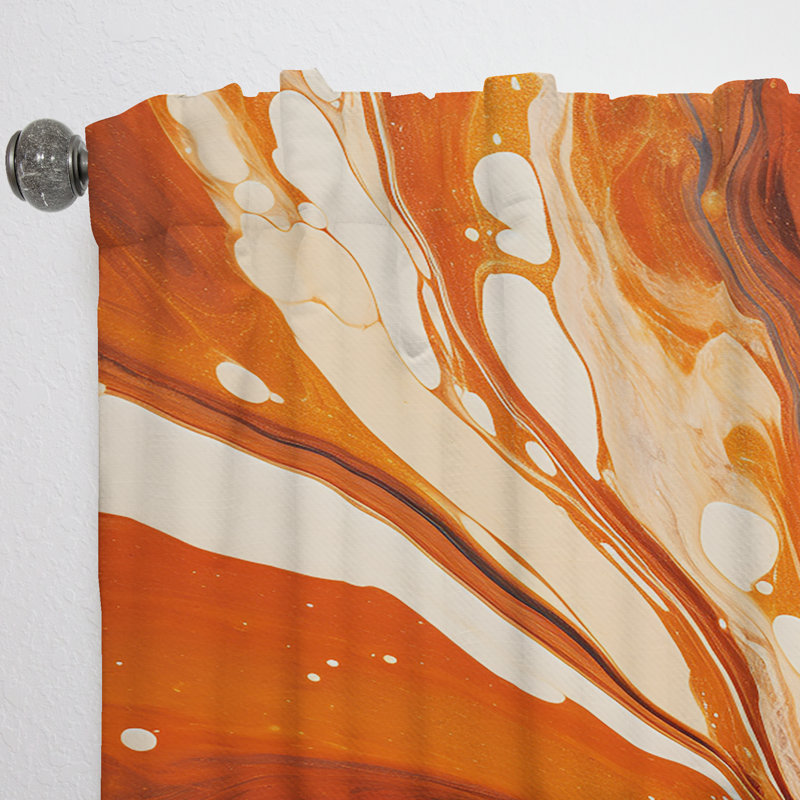 Kaiya Molten Muse Fiery Flame IV - Rideau à encre liquide - Velours obscurcissant - 1 panneau, L 52 po x L 84 po
