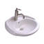 Lavabo sur piédestal 18 po Arianne, 1 trou, blanc
