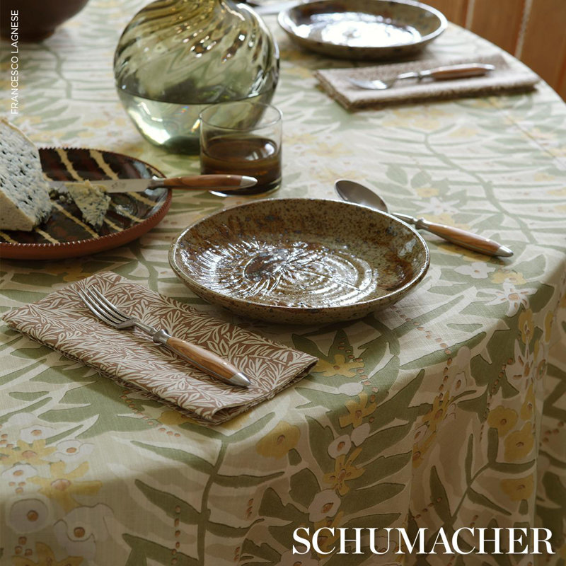 Willow Leaf Fabric, Mocha