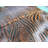 Reverse Zebra Print Handmade Cowhide Brown and Black Rug