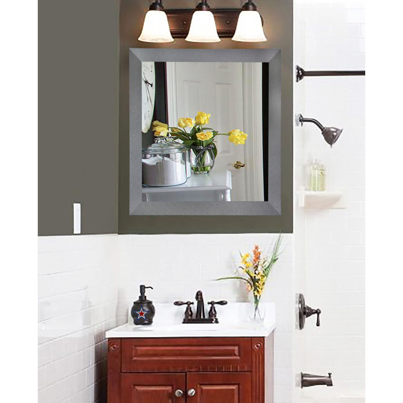 Dematteo Solid Wood Flat Wall Mirror, 35.5" H x 35.5" W