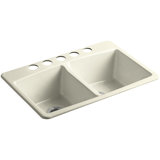 Brookfield 33" L x 22" W x 9-5/8" Under-Mount Double-Equal Kitchen Sink