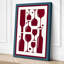 Wine in Burgundy Geometric - Wrapped Canvas-126091374-126091380