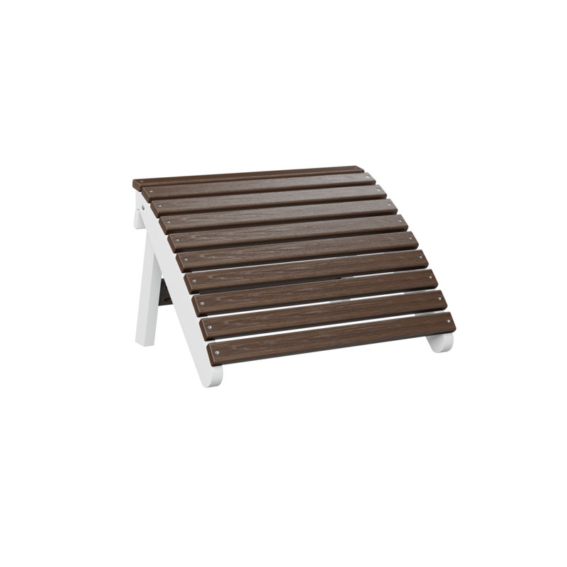  Tabouret Adirondack régulier en noyer brésilien avec base blanche pliante, Imbuia