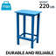 Chaise de salle à manger d'extérieur en PEHD bleu marine résistante aux intempéries