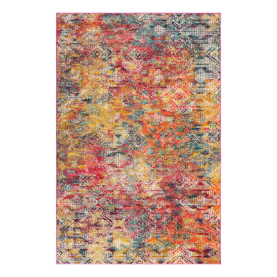 Washable Abstract Indoor Rug