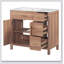 Meuble-lavabo de 36 po en bois avec cadre en bois massif, 2 portes à fermeture douce, 3 tiroirs à fermeture douce, tablette réglable, armoire de rangement moderne pour petites salles de bain
