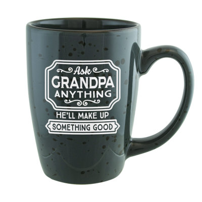 Tasse à café 16 oz en céramique gravée Ask Granpa