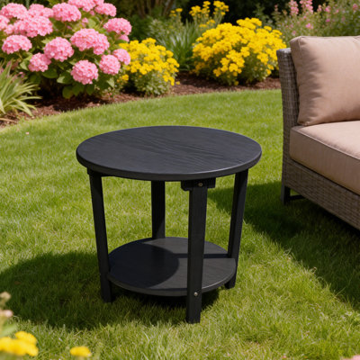 Table de bout ronde pour l'extérieur Adirondack Hdpe