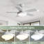 Ventilateur de plafond moderne à 5 pales de 42 po avec lumière et télécommande Damecia-629077920