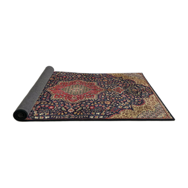 Tapis traditionnel rouge / mauve Ebenier, Rond 4 pi