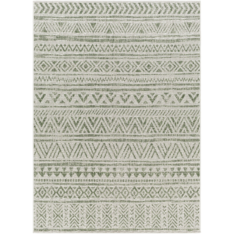The Twillery Co.® Granby Green Indoor/Outdoor Area Rug & Reviews | Wayfair