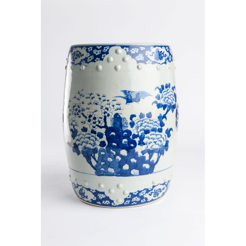 Tabouret de jardin en porcelaine
