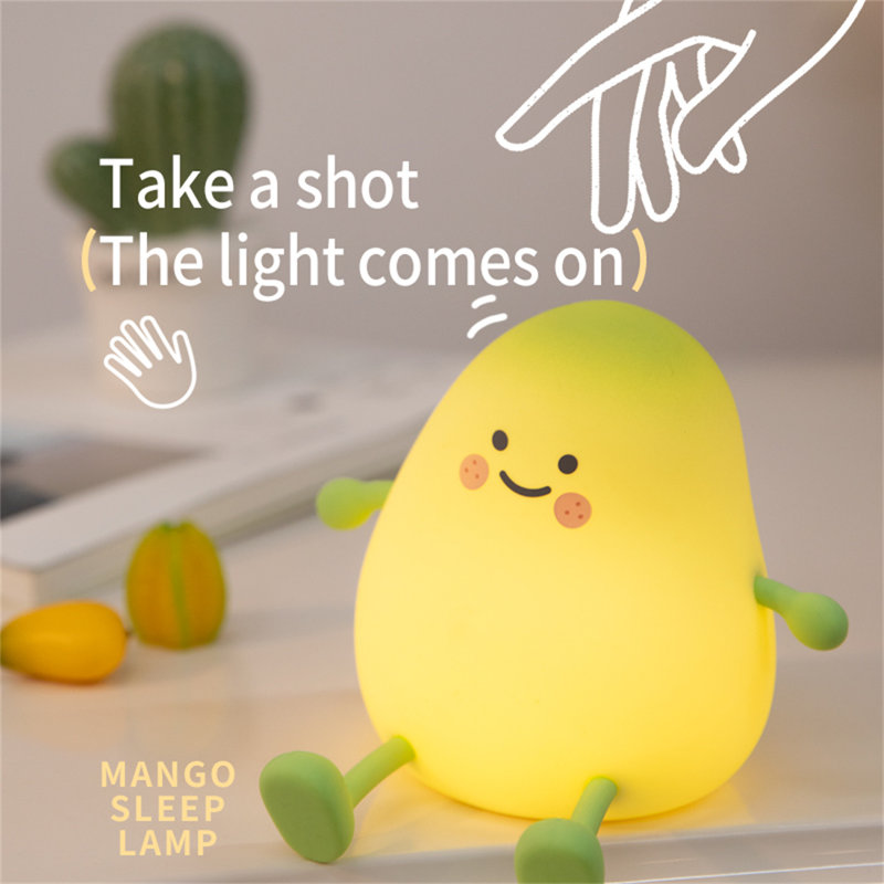 Mango Silicone Night Light With Dimmable Brightness
