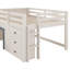 Lit mezzanine bas double avec rangement, en bois MDF, moderne et peu encombrant pour chambre d'enfant