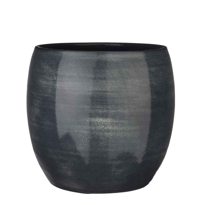 Kramer Handmade Pot Planter, 35cm H x 38cm W x 38cm D, Dark Blue