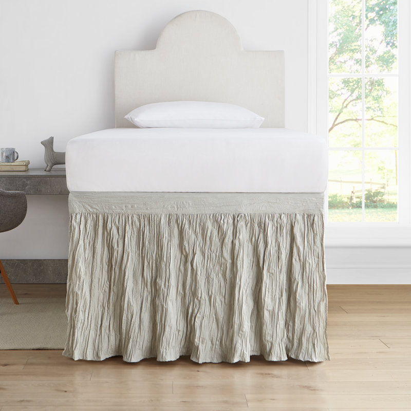 Tailored Wrap Around Bed Skirt, Silver Birch