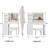 40.2" Makeup Vanity Table with Cushioned Stool, Touch-Control LED Mirror (3-Color & Brightness Adjustable), Drawers, and Multi-Layer Storage-934255642