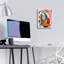 Art mural en verre «Rhombus» par Svetlana Aleynikova, 12 po x 16 po