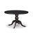 A Wooden table with a Round Tabletop and Stylish Pedestal, Sand Blasted Black Finish.-222821151-226083541-226083539