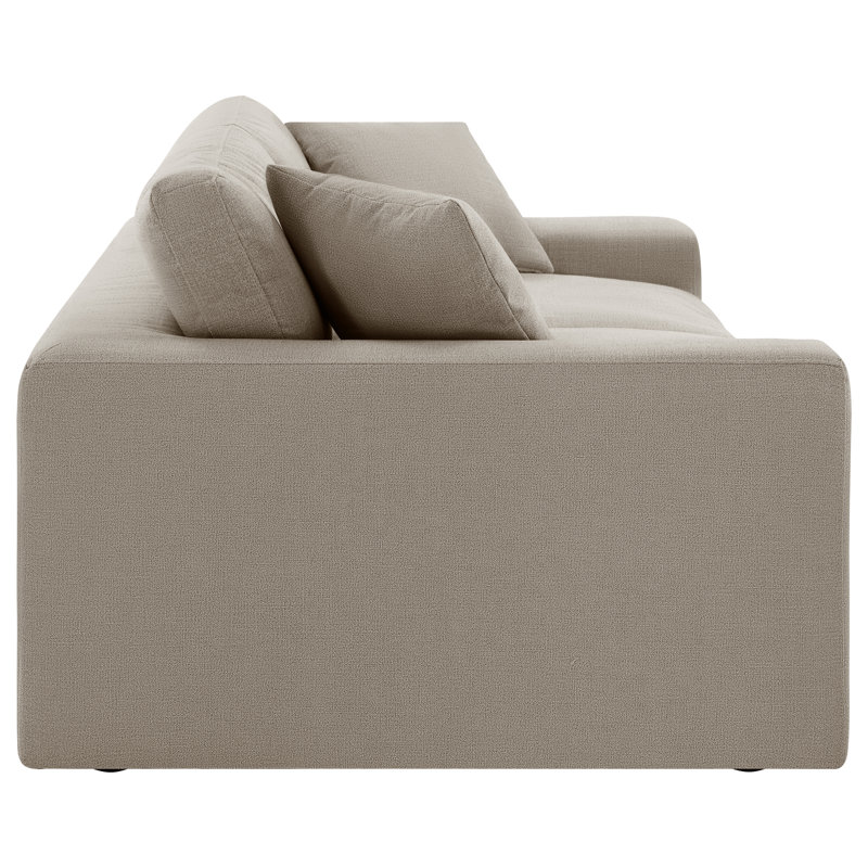 Asher Upholstered 82'' Sofa, Effie Flax Performance Linen