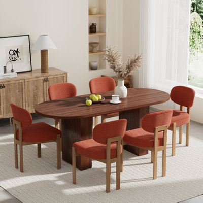 Oval Double Pedestal Kitchen Table Sets