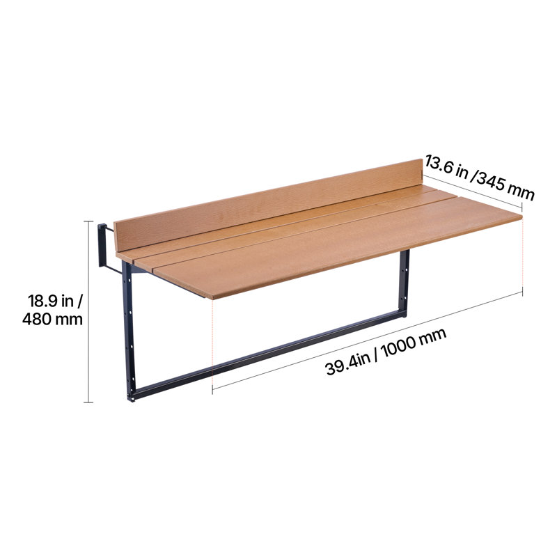 Rectangular Metal Folding Outdoor Balcony Table , 100.1cm cm W 48.5cm cm D