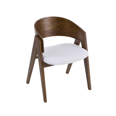 Ardena Walnut Effect Solid Wood Dining Chair
