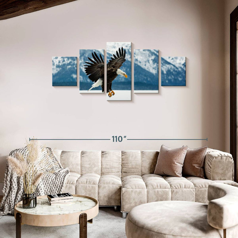 Bald Eagle On Winter, 36" H x 80" W