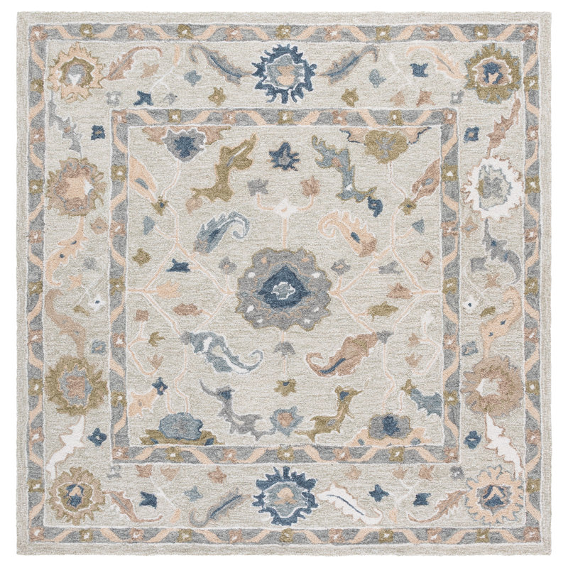 Metro Hand Tufted Wool Oriental Rug, Square 6'