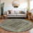 Machine Washable Indoor/Outdoor Xhevrie ACN1725 Olive Rug-31036750
