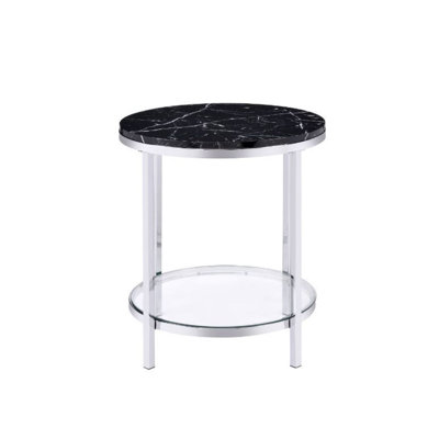 Table de bout avec plateau en verre
