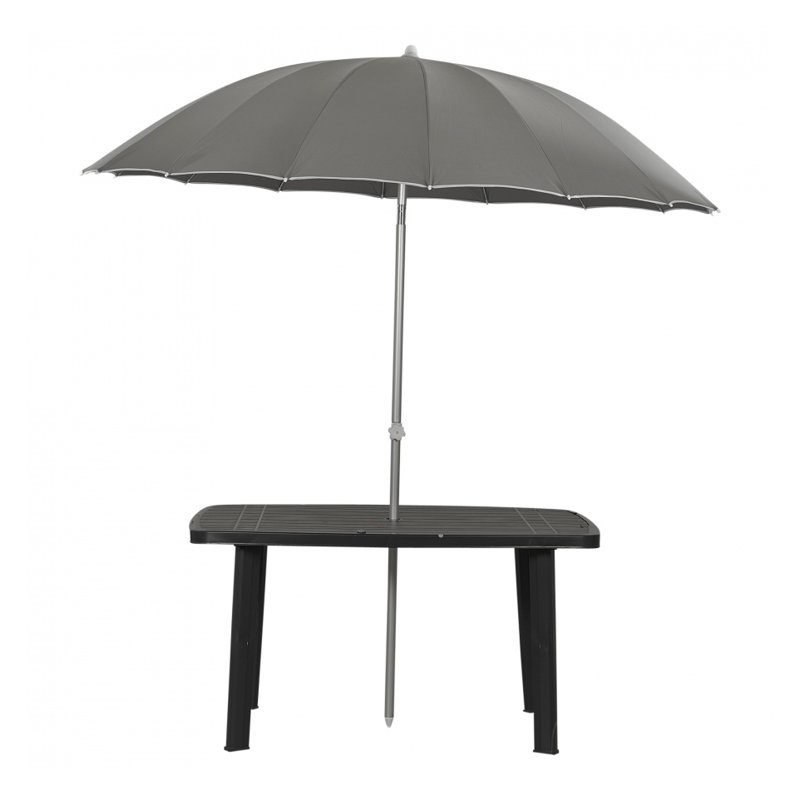 Ajeta 220cm Market Parasol, Grey
