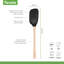 Tovolo Flex-Core Silicone Spoonula with Natural Wood Handle for Cooking and Baking, Black-137996262