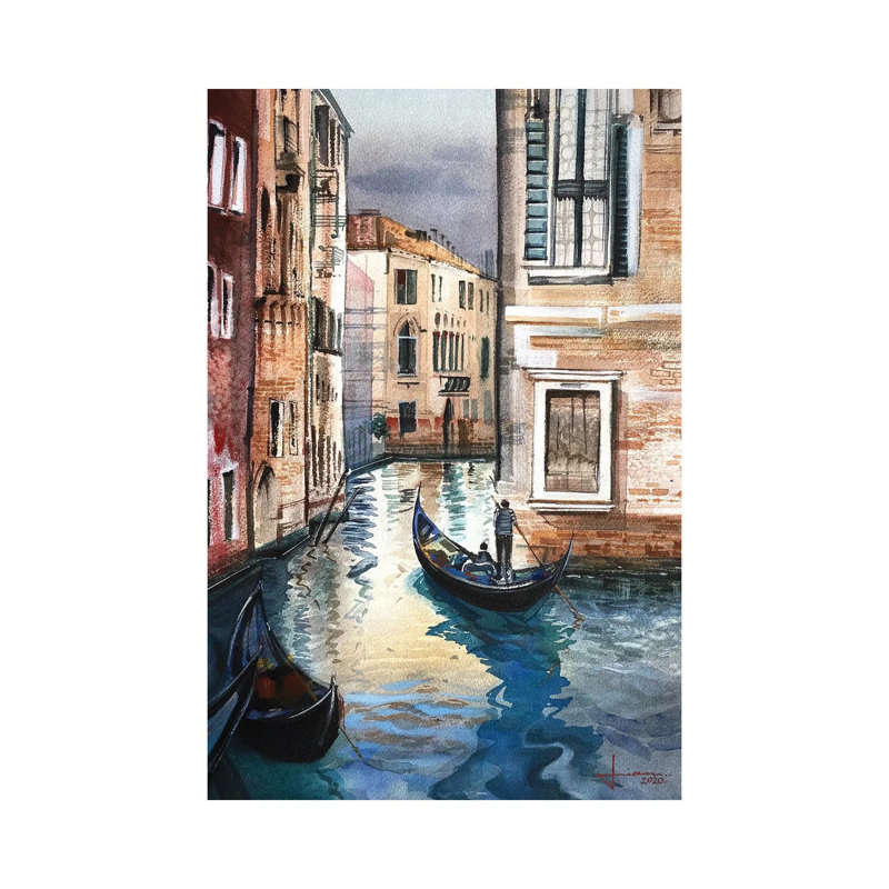 Venice I by Liam Kumawat - Wrapped Canvas Gallery-Wrapped Canvas Giclée, 66.04 cm H x 45.72 cm W x 1.91 cm D