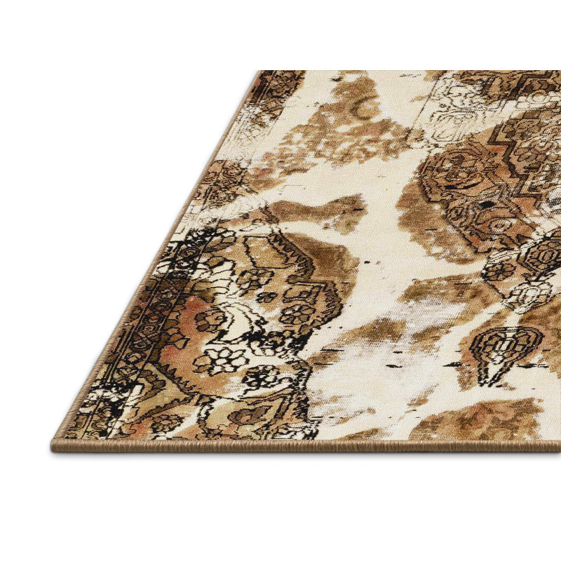 Tapis décoratif multicolore à motif abstrait, Rectangle 2 pi x 4 pi