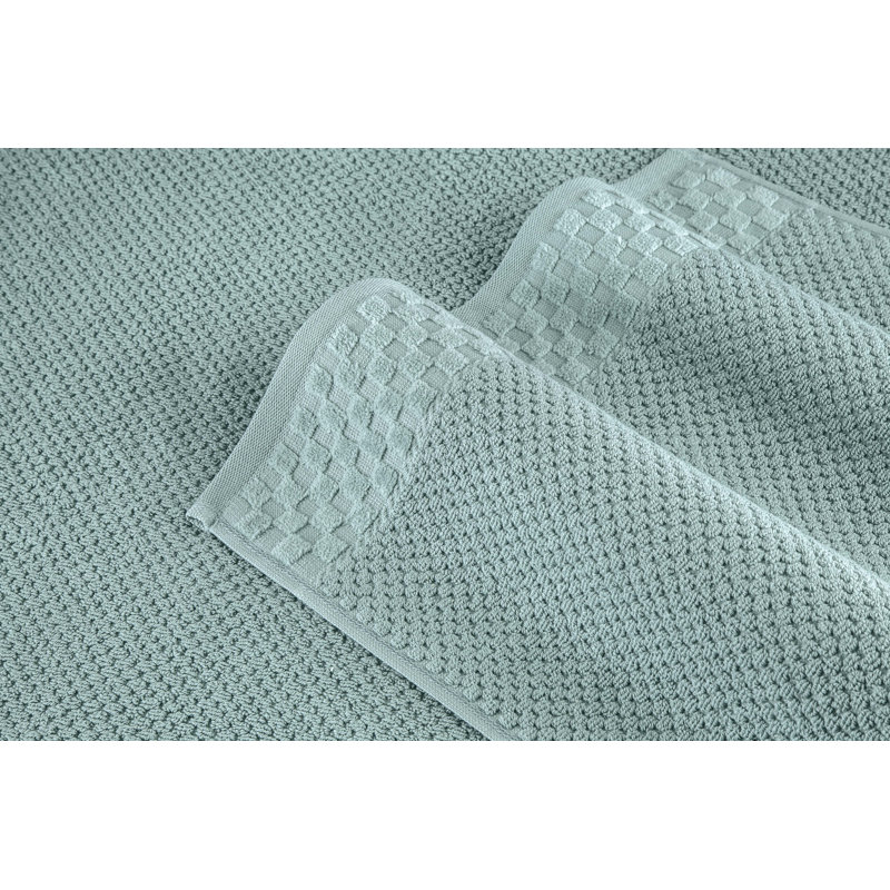 Deacon 100% Cotton Plush Jacquard Mulit-Size Set, Light Green