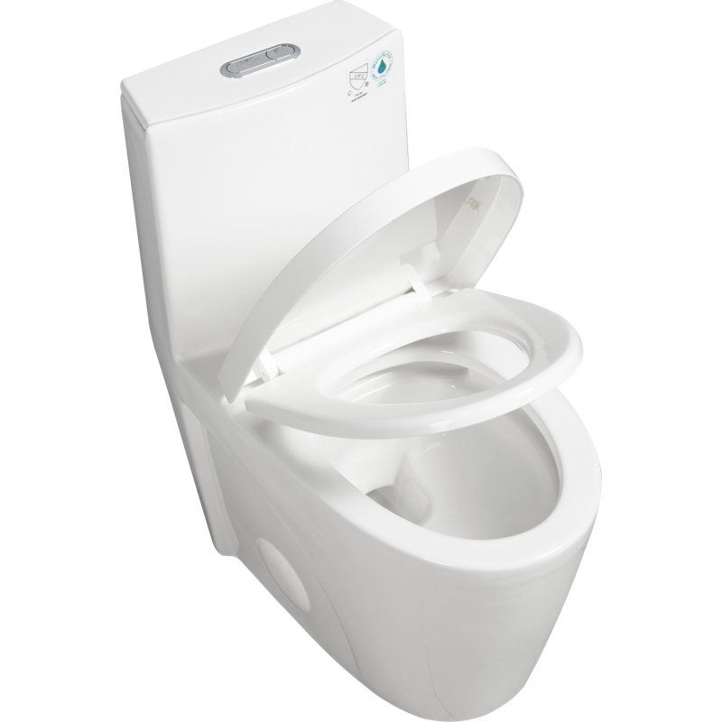 Toilette en céramique à double chasse écoénergétique, conception moderne, idéale pour les salles de bain confortables et silencieuses
