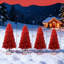Arbre de Noël artistique rouge vif - point focal accrocheur pour la décoration des Fêtes-1997021701