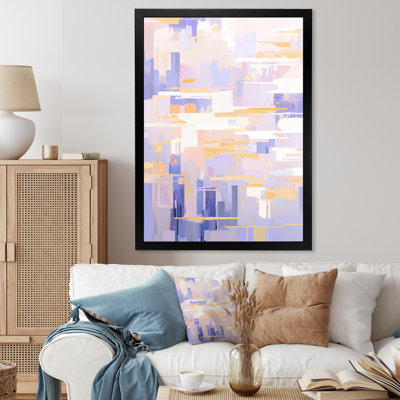 «Contemporary Lavender Bold Illumination III», art mural abstrait sur toile
