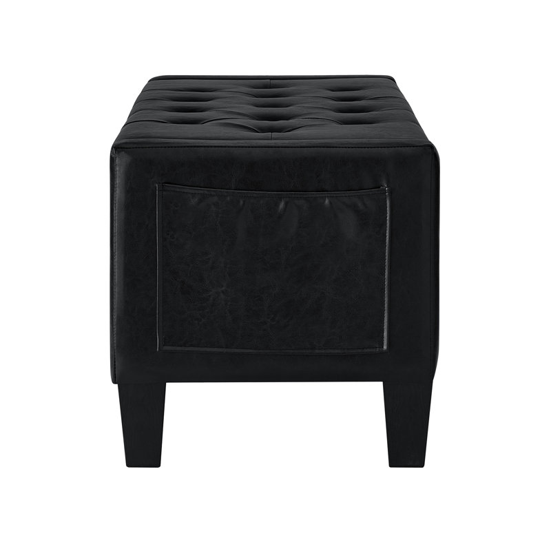 Ottoman with Storage, Black
