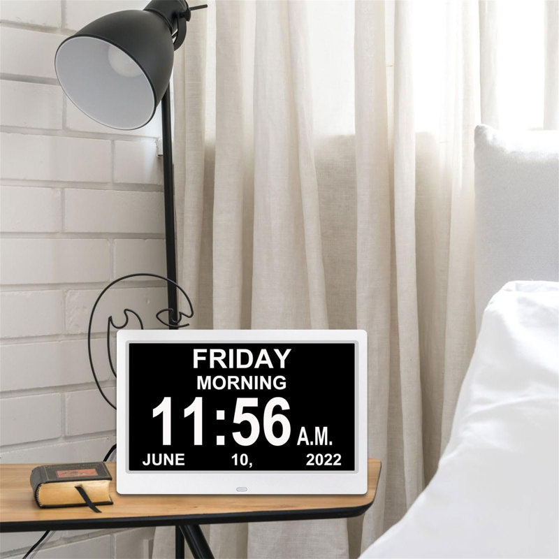 Digital Plastic / Acrylic Electric Tabletop Clock White