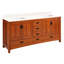 72" Maybeck Dbl Vanity - Tinted Oak With Rect Undermount Sinks-772042689-772042688