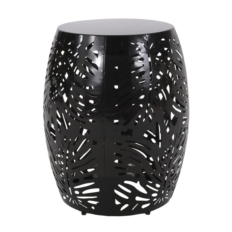 Metal End Table, Black
