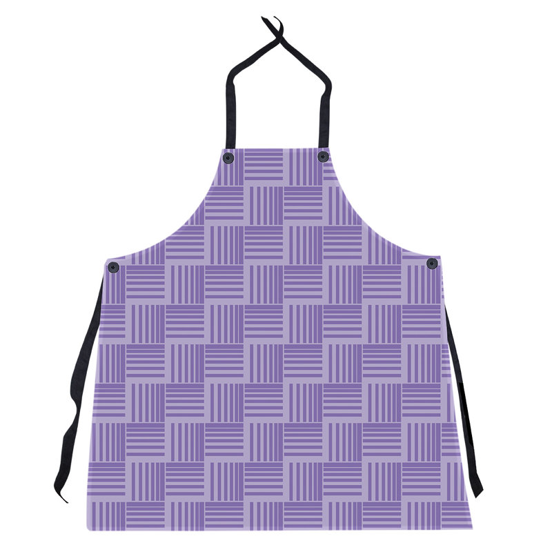 Tablier à rayures nattés classique, Mauve / Mauve clair