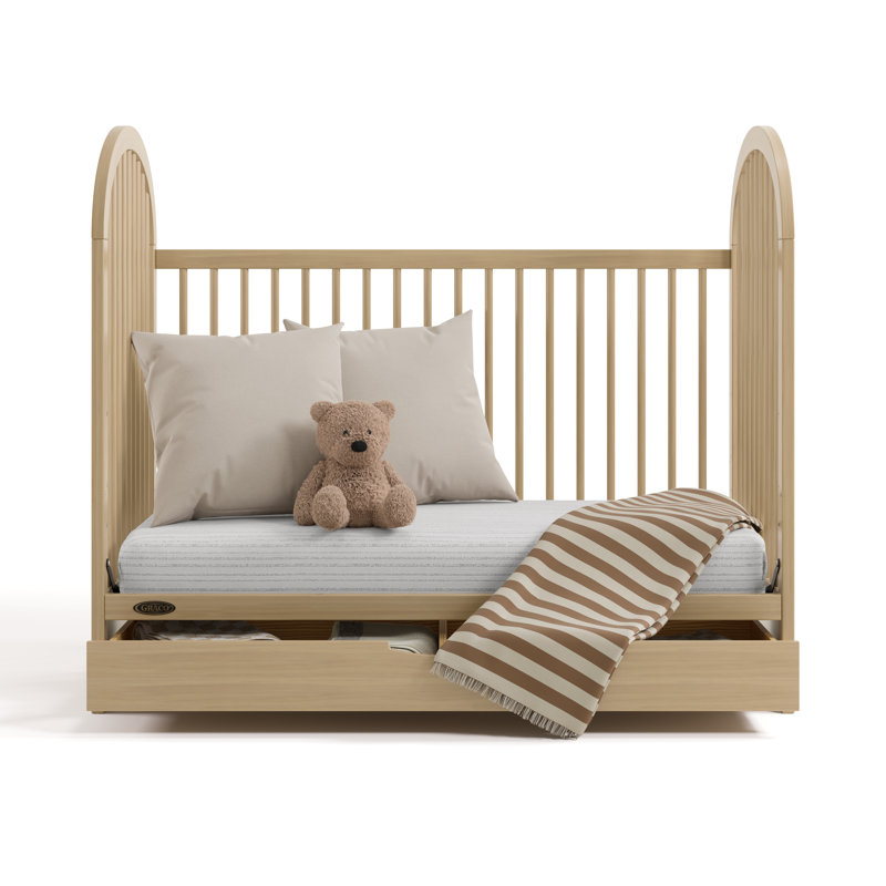 Olivia 3-In-1 Convertible Crib With Drawer, Driftwood