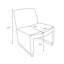 Fauteuil de chambre rembourré confortable et polyvalent avec pieds en bois robustes pour divers styles de décoration intérieure