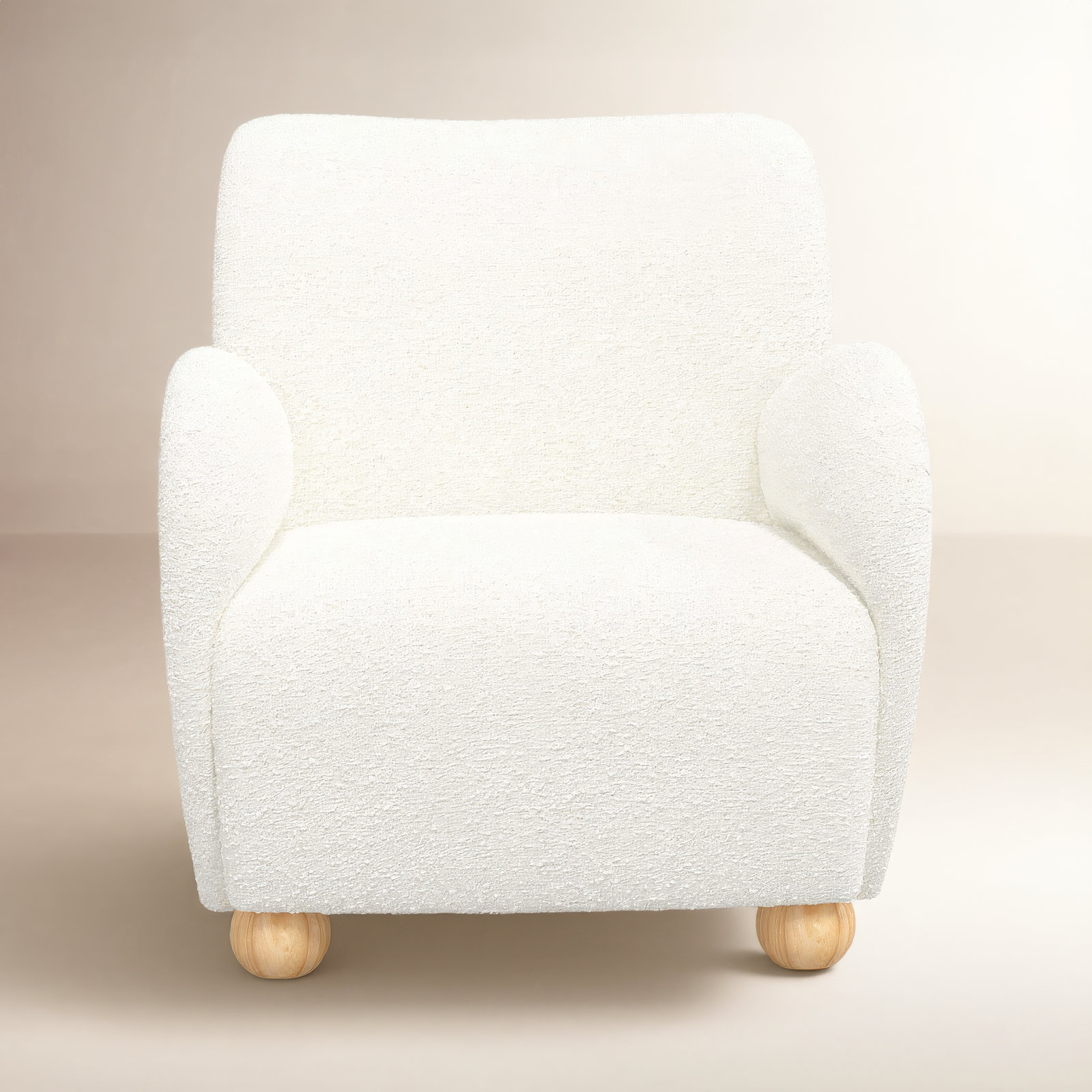 Cowen Armchair, Classic Snow Boucle