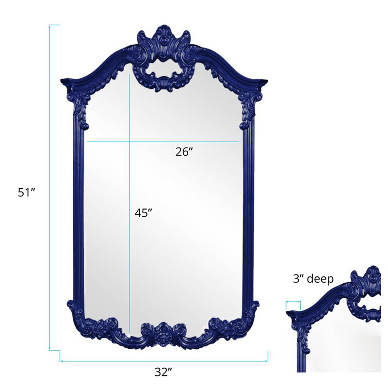 Miroir décoratif Wycombe, Bleu marine